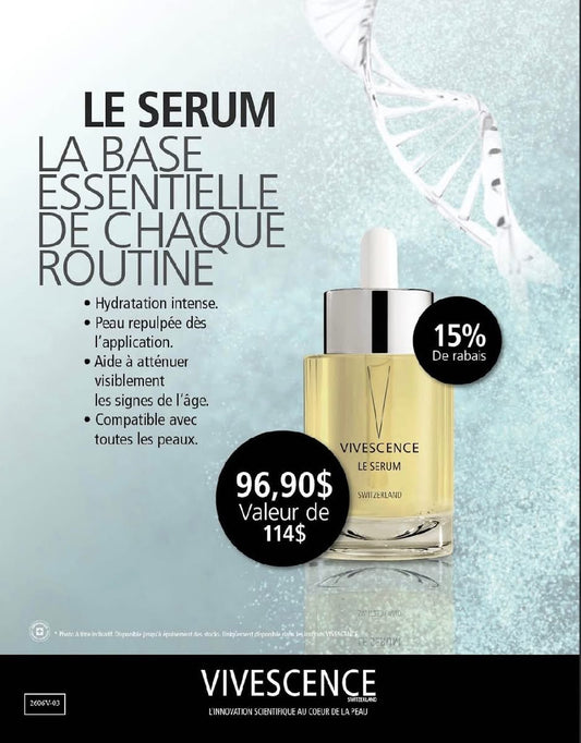 LE SÉRUM Vivescence – Sérum Triple Acide Hyaluronique Hydratant & Repulpant